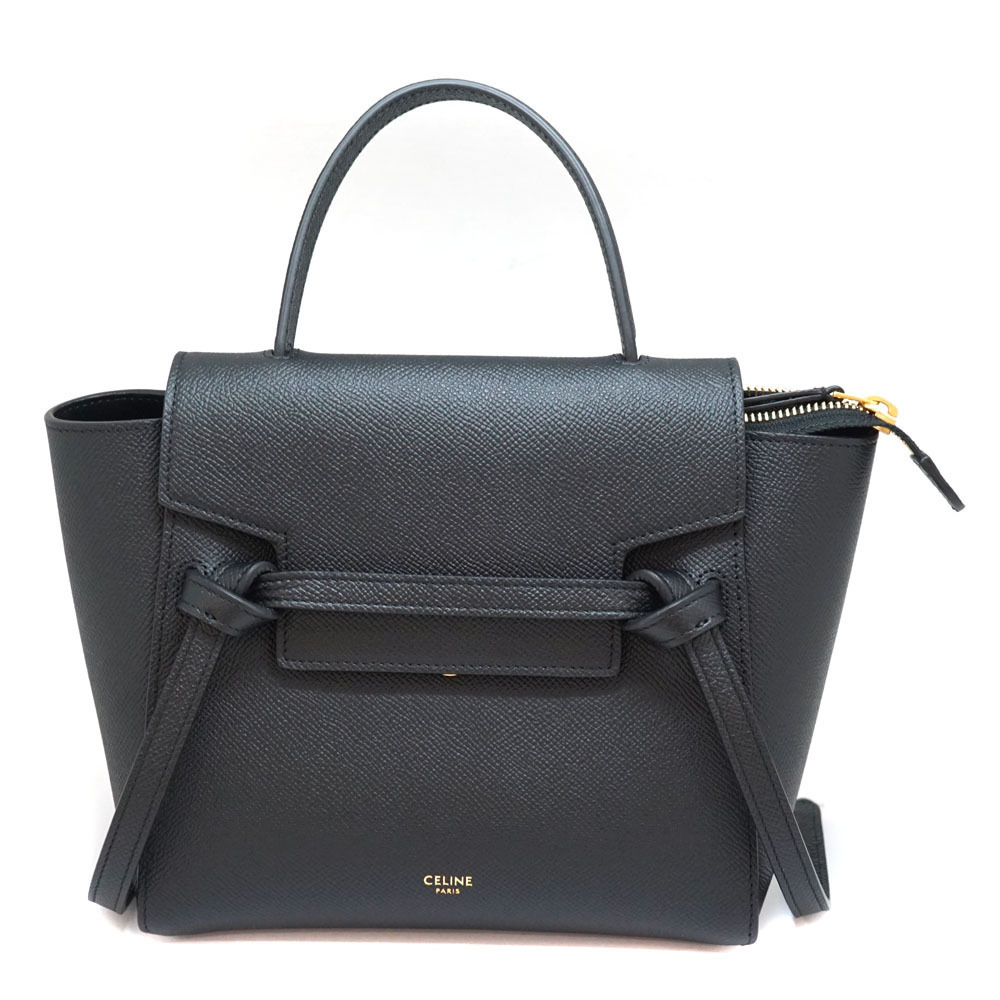 Celine Belt Bag Black Leather